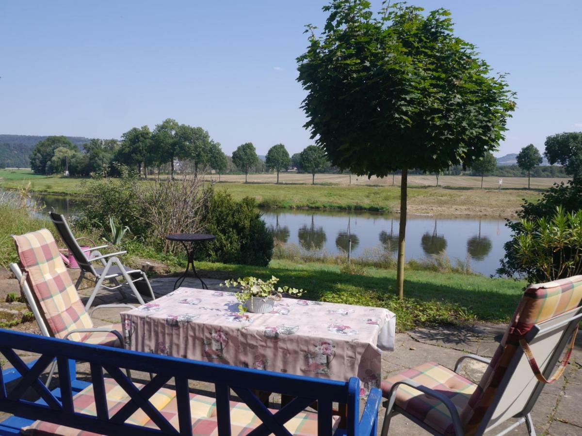 Ferienwohnung Weserblick Polle ภายนอก รูปภาพ